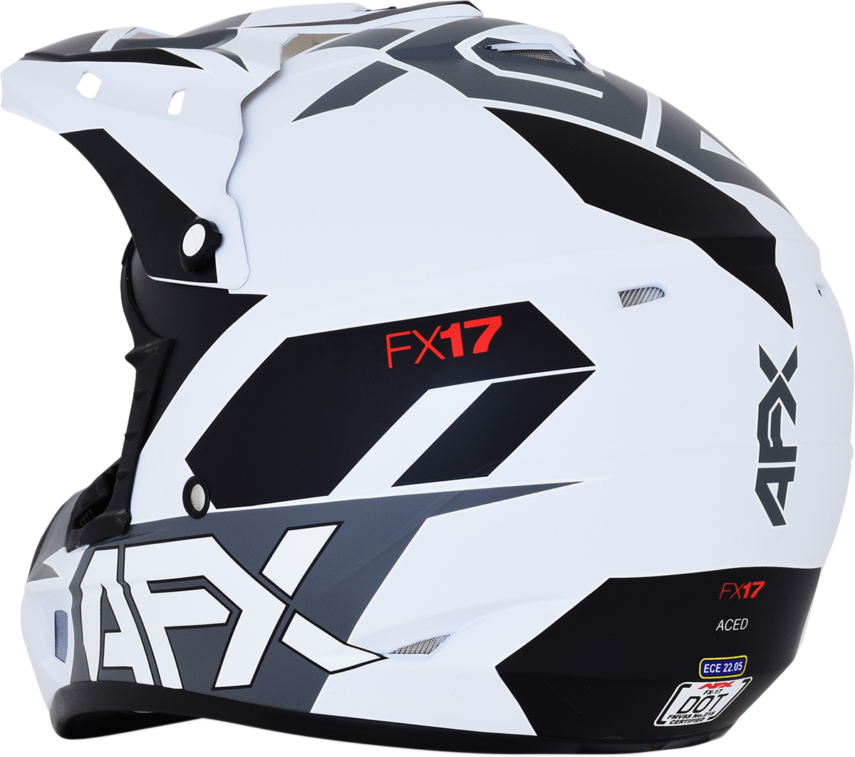AFX FX-17 Helmet - Aced - Matte White/White - 2XL 0110-6498
