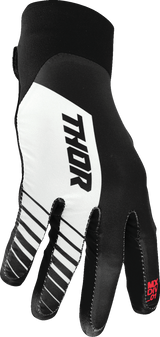 THOR Agile Gloves - Analog - Black/White - Large 3330-7648