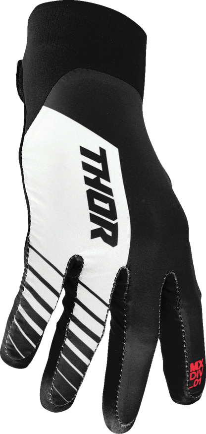 THOR Agile Gloves - Analog - Black/White - Large 3330-7648