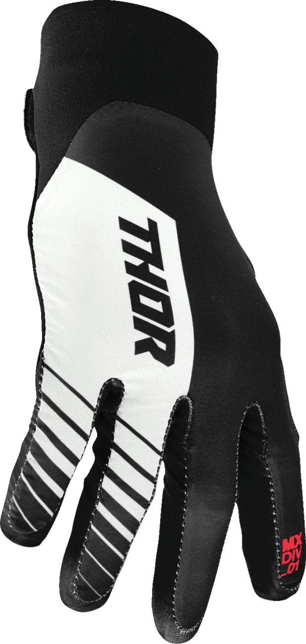 THOR Agile Gloves - Analog - Black/White - Small 3330-7646