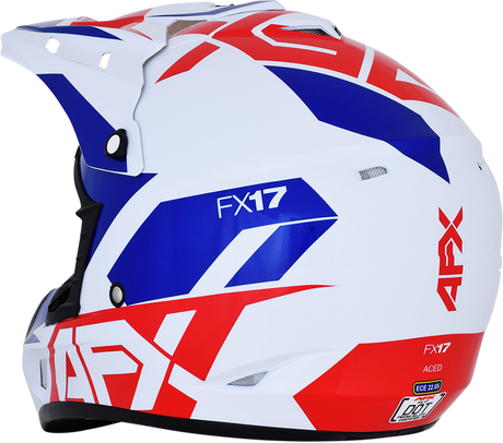 AFX FX-17 Helmet - Aced - Red/White/Blue - Small 0110-6479