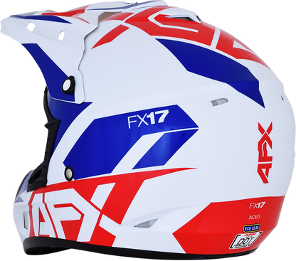 AFX FX-17 Helmet - Aced - Red/White/Blue - XL 0110-6482