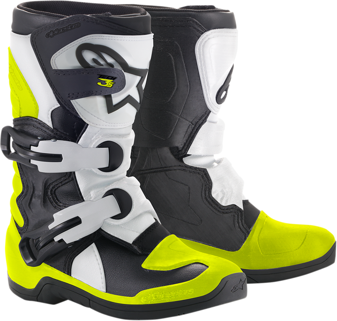 ALPINESTARS Youth Tech 3S Boots - Black/White/Yellow - US 11 2014518-125-11