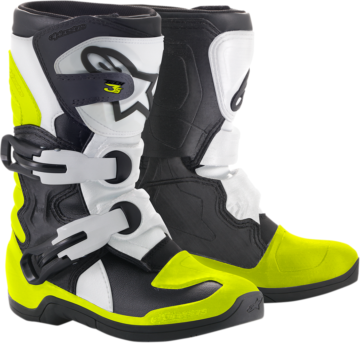 Botas ALPINESTARS Youth Tech 3S - Negro/Blanco/Amarillo - US 13 2014518-125-13 