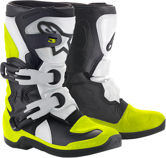 Botas ALPINESTARS Youth Tech 3S - Negro/Blanco/Amarillo - US 10 2014518-125-10 