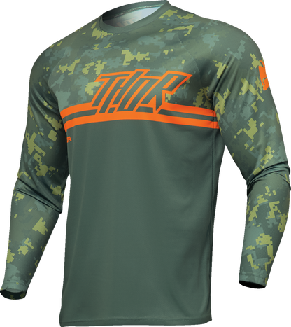 THOR Sector DIGI Jersey - Forest Green/Camo - XL 2910-7576