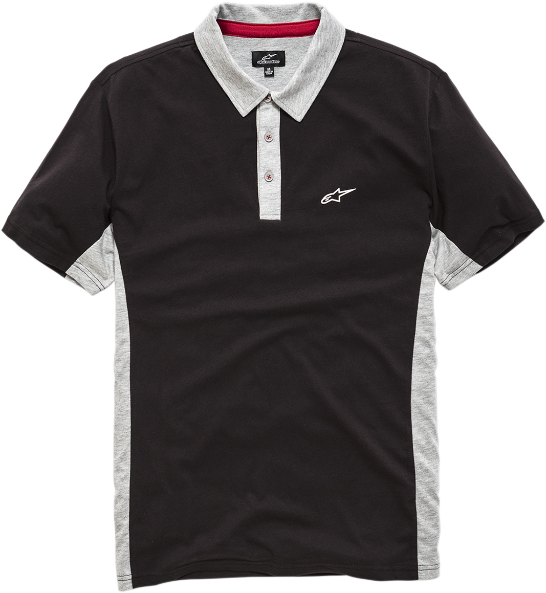 ALPINESTARS Champion Polo Shirt - Black/Heather Gray - Medium 1210415001028M