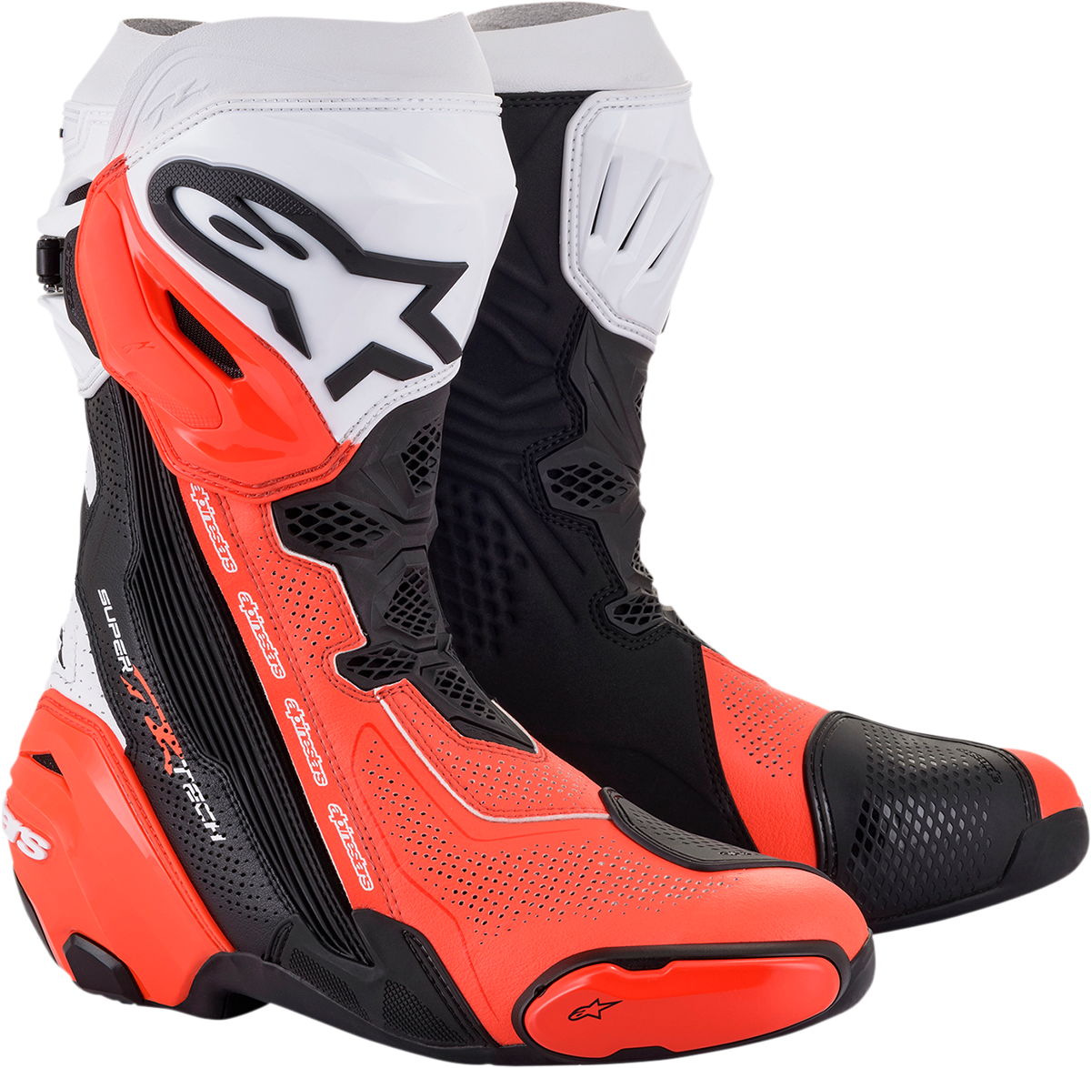 ALPINESTARS Supertech V Boots - Black/Fluo Red/White - US 6 / EU 39 2220121-124-39