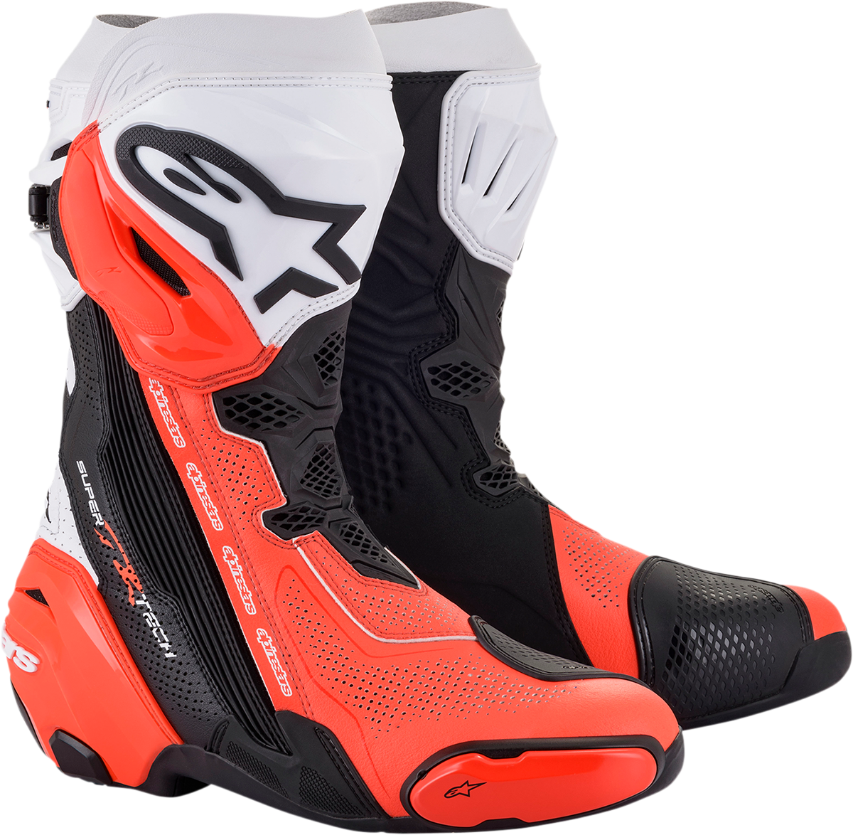 ALPINESTARS Supertech V Boots - Black/Fluo Red/White - US 9 / EU 43 2220121-124-43
