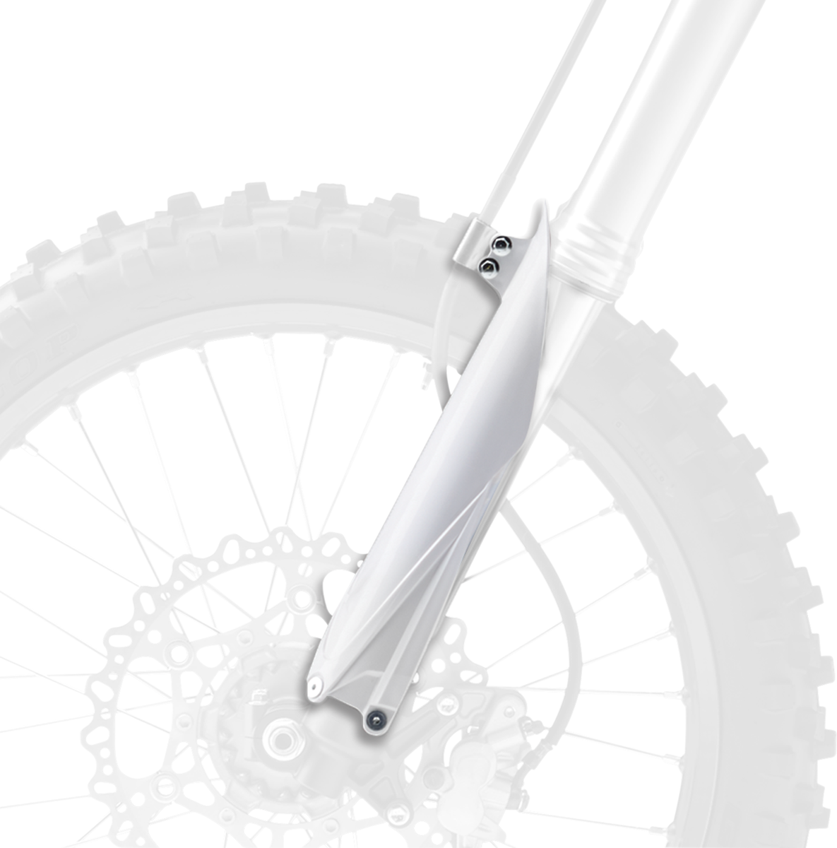 POLISPORT Fork Guard Cover WHITE YZ/YZF 2010-2022 8352000001