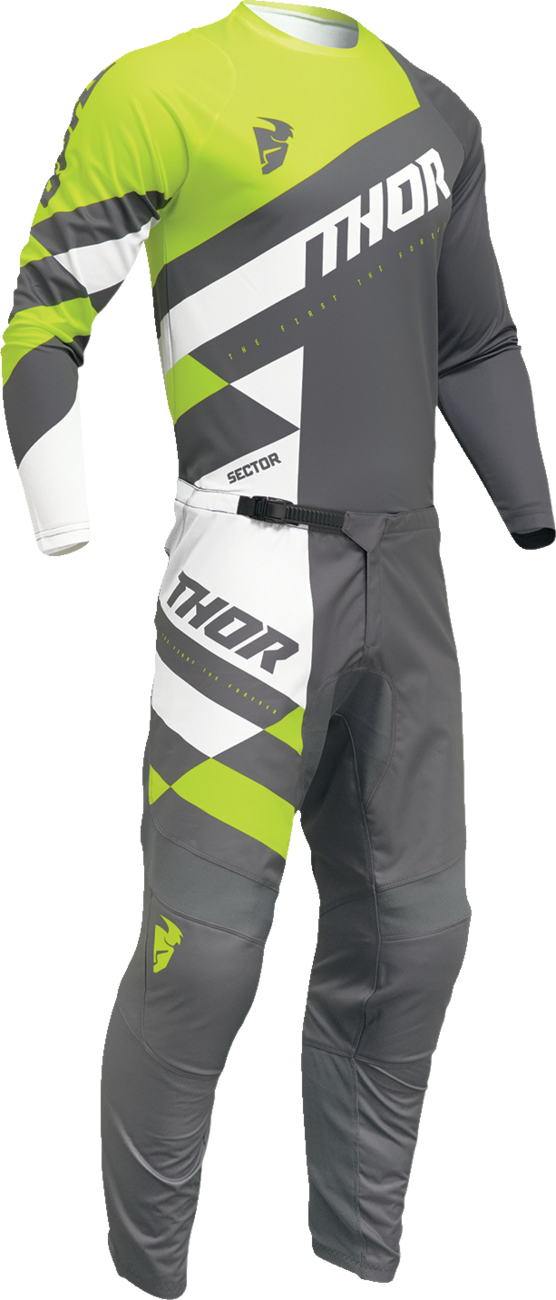 THOR Sector Checker Jersey - Gray/Acid - 3XL 2910-7599