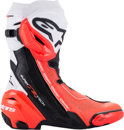 ALPINESTARS Supertech V Boots - Black/Fluo Red/White - US 12.5 / EU 48 2220121-124-48