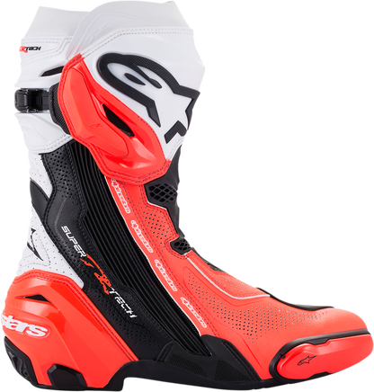 ALPINESTARS Supertech V Boots - Black/Fluo Red/White - US 9 / EU 43 2220121-124-43