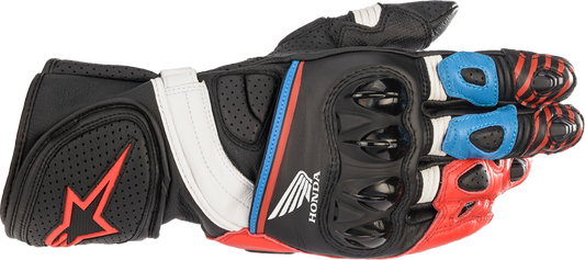 ALPINESTARS Honda GP Plus R v2 Gloves - Black/Bright Red/Blue - 3XL 3556321-1317-3X