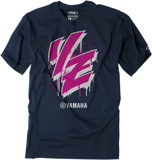 FACTORY EFFEX Camiseta Yamaha Drip para jóvenes - Azul marino - Pequeña 23-83200 