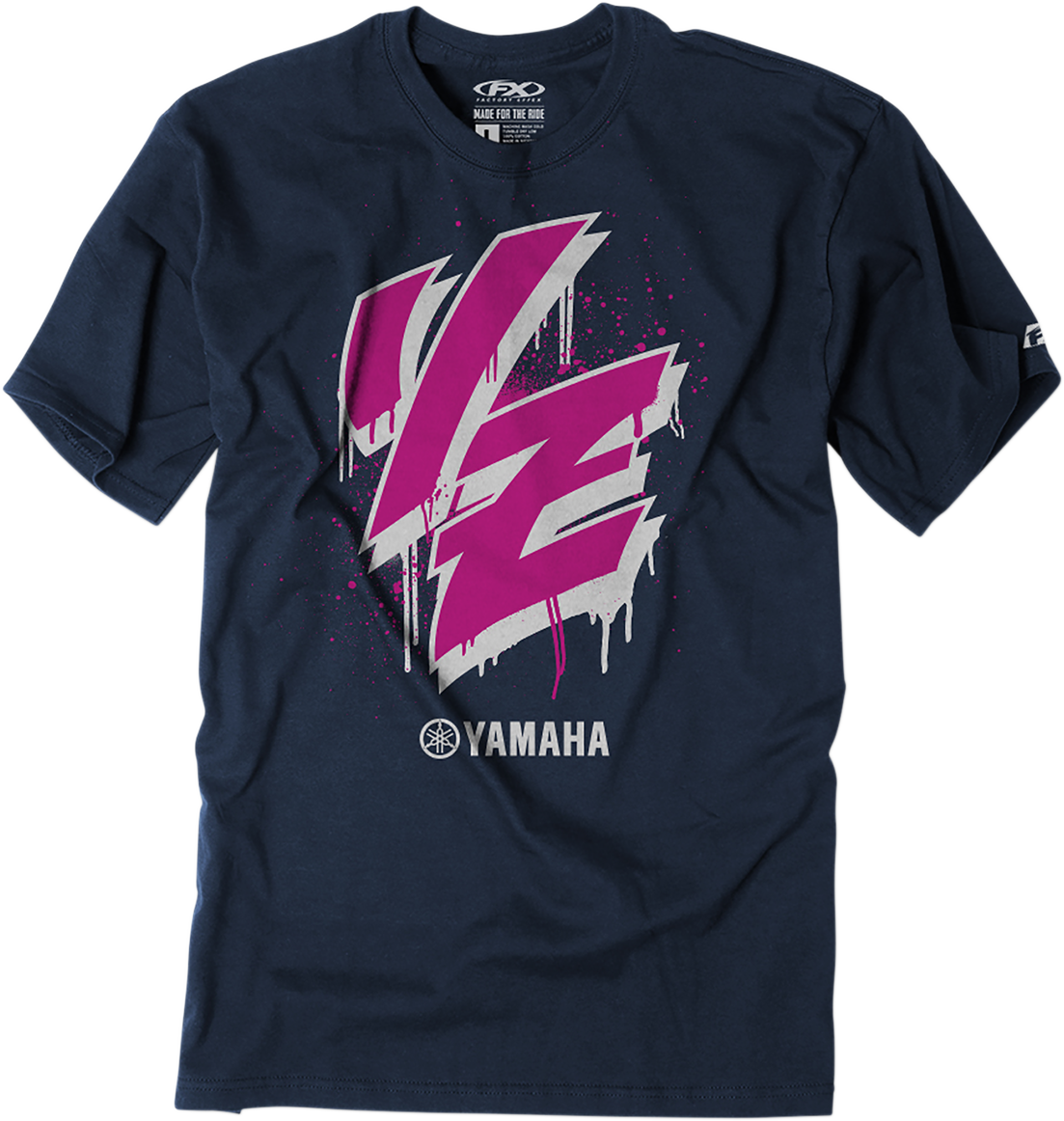 FACTORY EFFEX Youth Yamaha Drip T-Shirt - Navy - Medium 23-83202