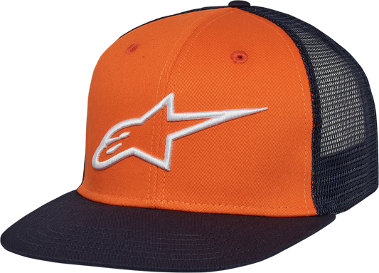 ALPINESTARS Corp Trucker Hat - Orange/Navy - One Size 1025810034070OS