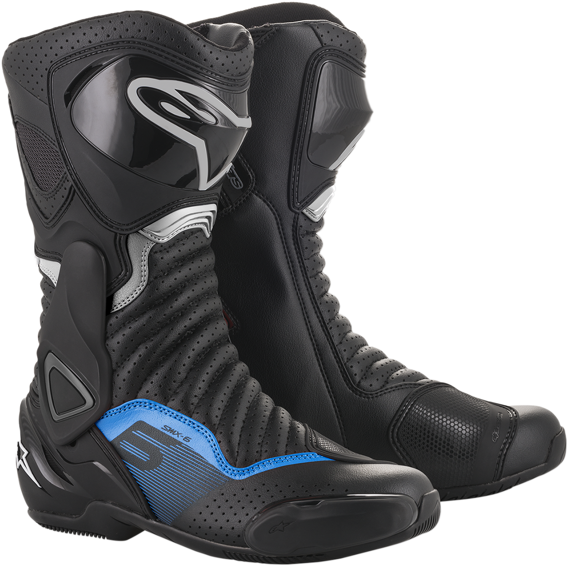 Botas ALPINESTARS SMX-6 v2 - Negro/Gris/Azul - Ventiladas - US 9.5 / EU 44 2223017-1178-44