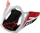 ALPINESTARS Supertech M8 Visor - Triple - Red/Gloss White 8981419-1180