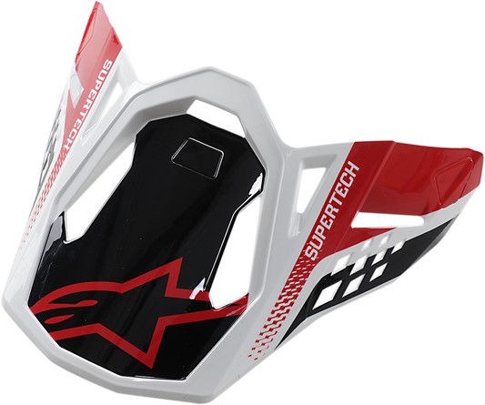 ALPINESTARS Supertech M8 Visor - Triple - Red/Gloss White 8981419-1180