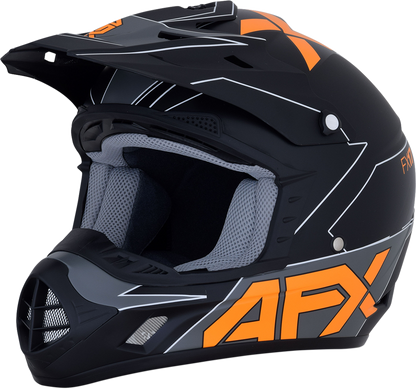 AFX FX-17 Helmet - Aced - Matte Black/Orange - Small 0110-6504