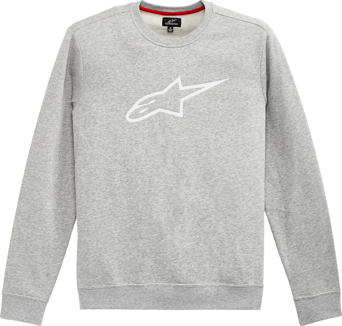 ALPINESTARS Ageless Crew Fleece - Heather Gray/White - Large 1212513221126L