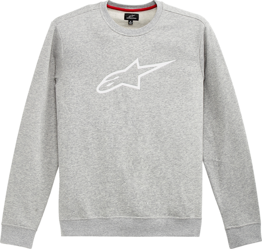 ALPINESTARS Ageless Crew Fleece - Heather Gray/White - Large 1212513221126L