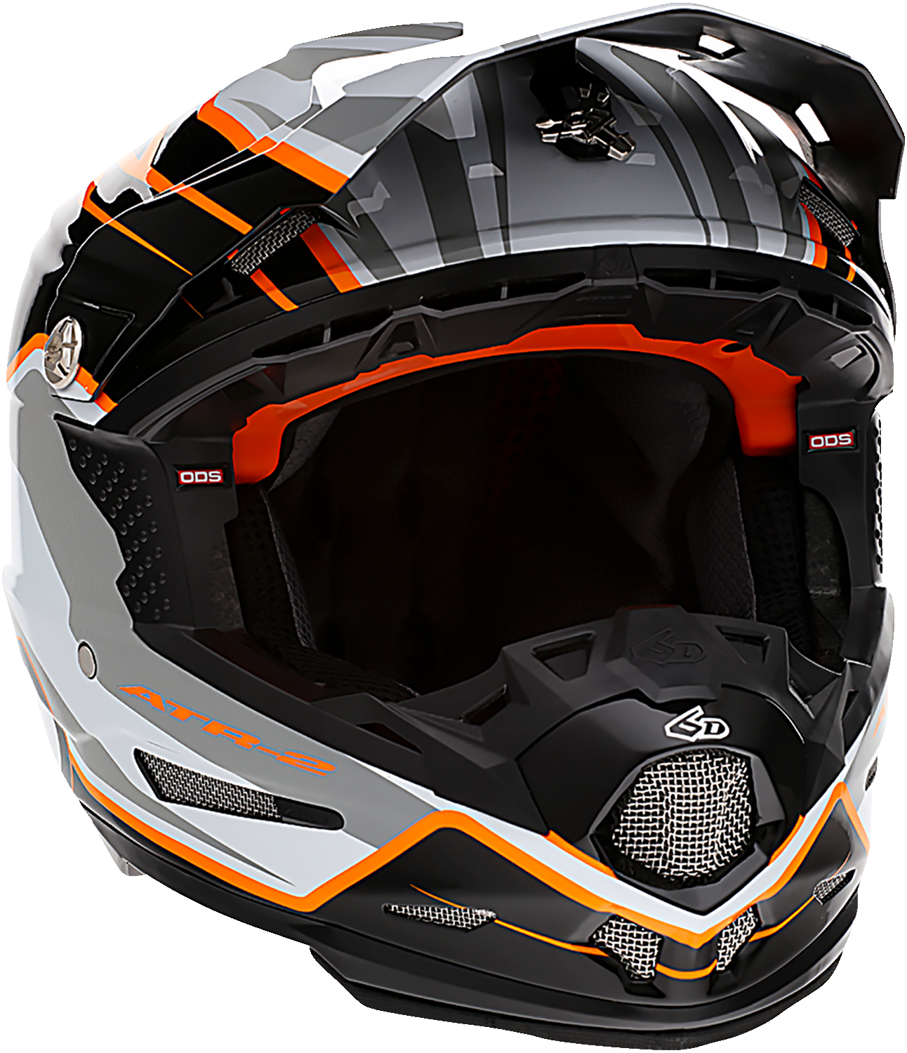 6D ATR-2 Helmet - Phase - White/Orange - 2XL 12-2829