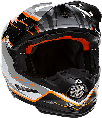 6D ATR-2 Helmet - Phase - White/Orange - 2XL 12-2829