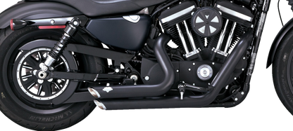 VANCE & HINES Shortshots Staggered Exhaust System - Black 47329