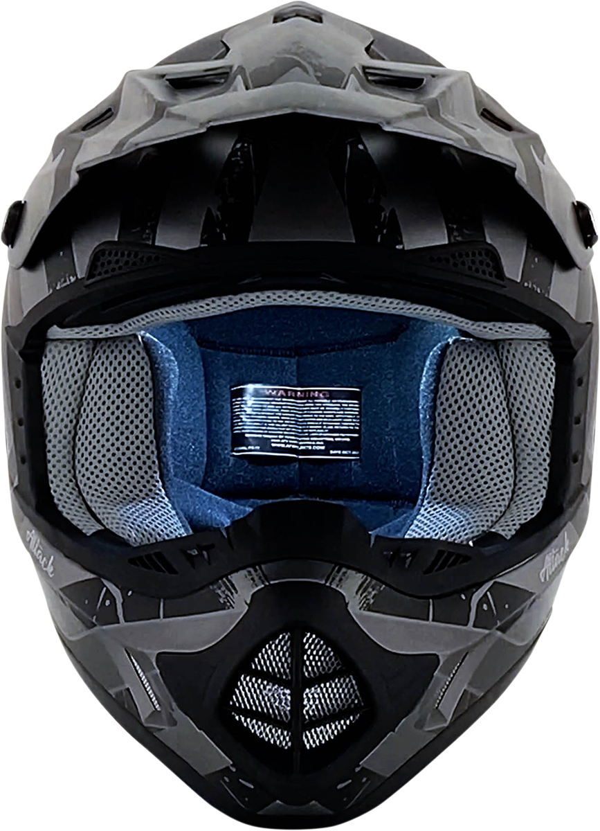 AFX FX-17 Helmet - Attack - Frost Gray/Matte Black - 2XL 0110-7141