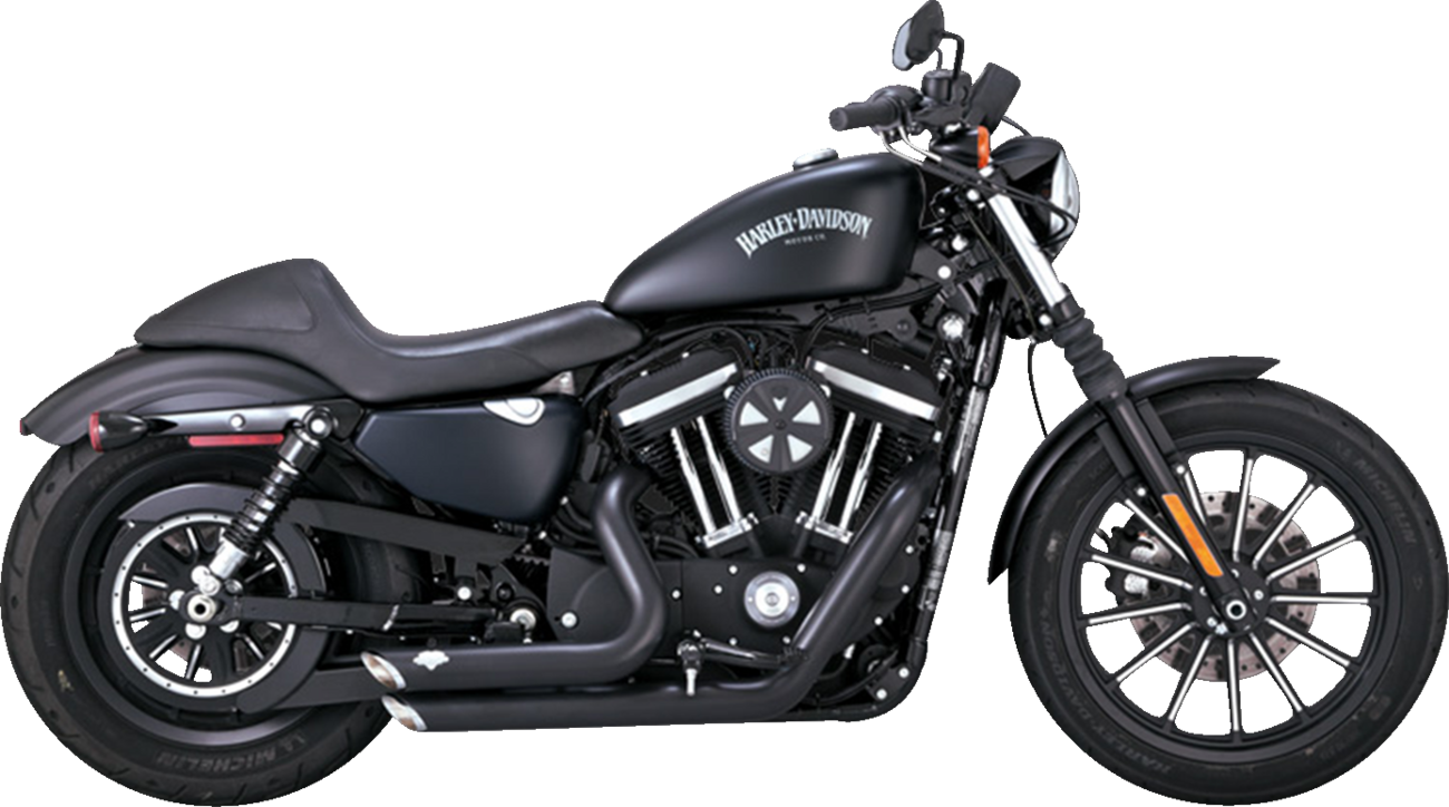 VANCE & HINES Shortshots Staggered Exhaust System - Black 47329