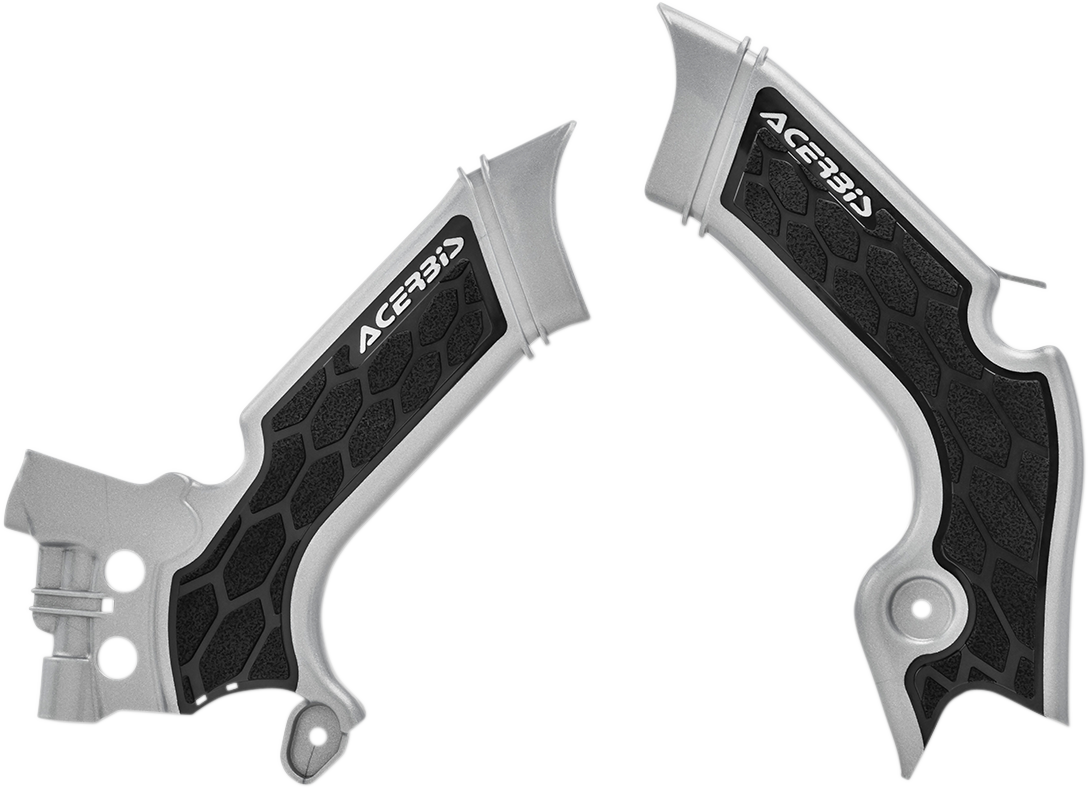 ACERBIS X-Grip Frame Guards - Silver/Black 2742601015