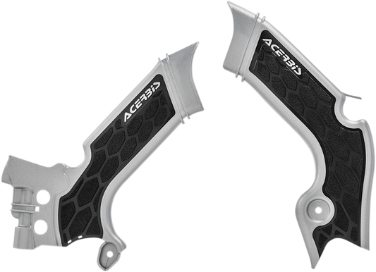 ACERBIS X-Grip Frame Guards - Silver/Black 2742601015