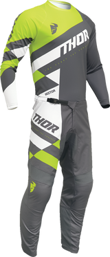 THOR Youth Sector Checker Jersey - Gray/Green - XS 2912-2419