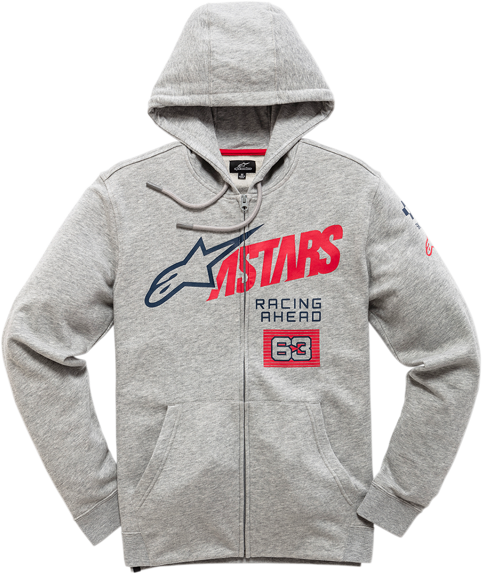 ALPINESTARS Title Zip Hoodie - Heather Gray - 2XL 12105130010262X