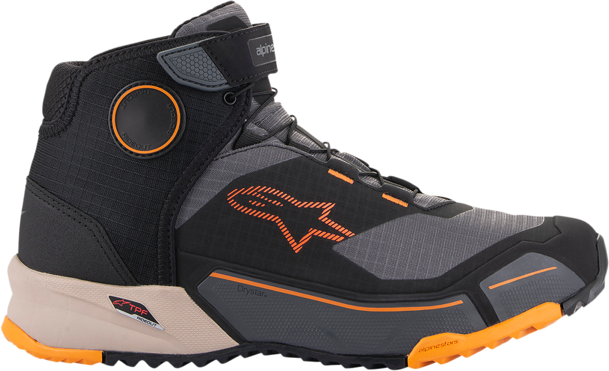 Zapatos ALPINESTARS CR-X Drystar - Negro/Marrón/Naranja - US 11.5 26118201284-115 