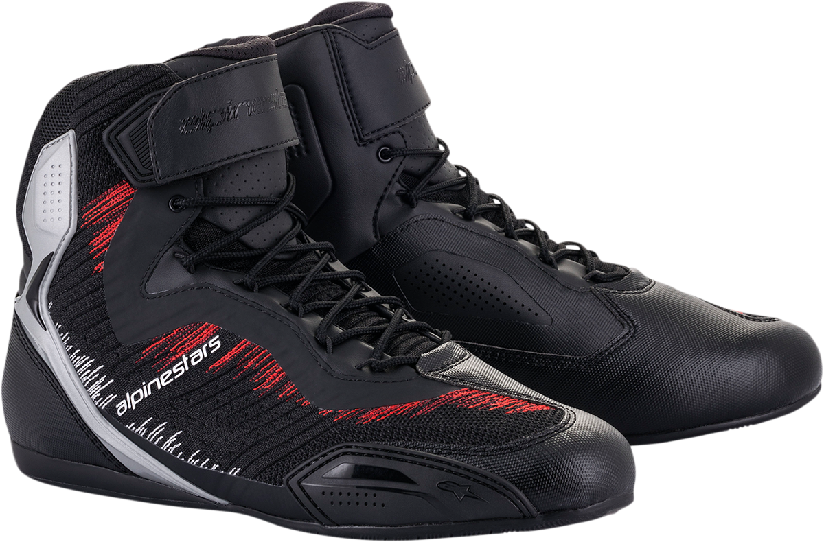 Zapatos ALPINESTARS Faster-3 Rideknit - Negro/Plata/Rojo - US 10 2510319193010