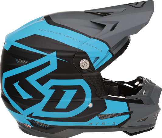 6D ATR-2 Helmet - Torque - Cyan/Gray - Small 12-3235