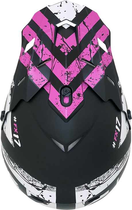 AFX FX-17Y Helmet - Attack - Matte Black/Fuchsia - Large 0111-1413
