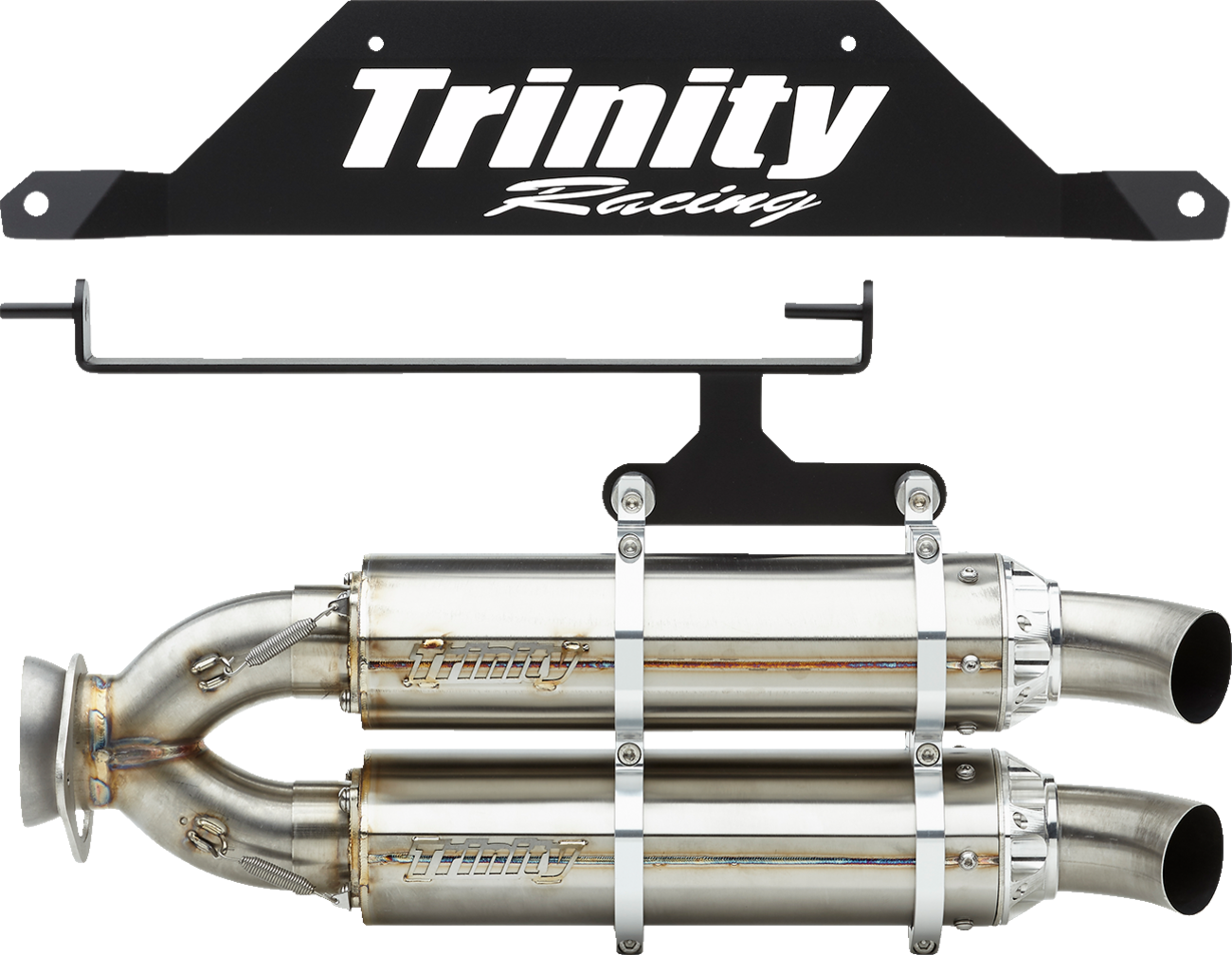 TRINITY RACING Slip-On Muffler - Stainless Steel TR-4182S