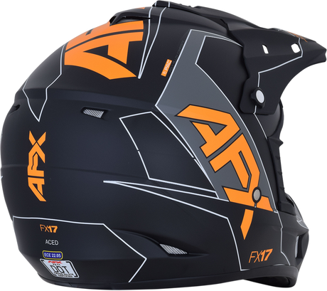 AFX FX-17 Helmet - Aced - Matte Black/Orange - Medium 0110-6505