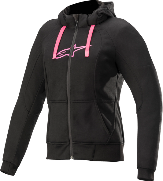 ALPINESTARS Women's Sport Jacket/Hoodie - Black/Pink- XL 4210920-1039-XL