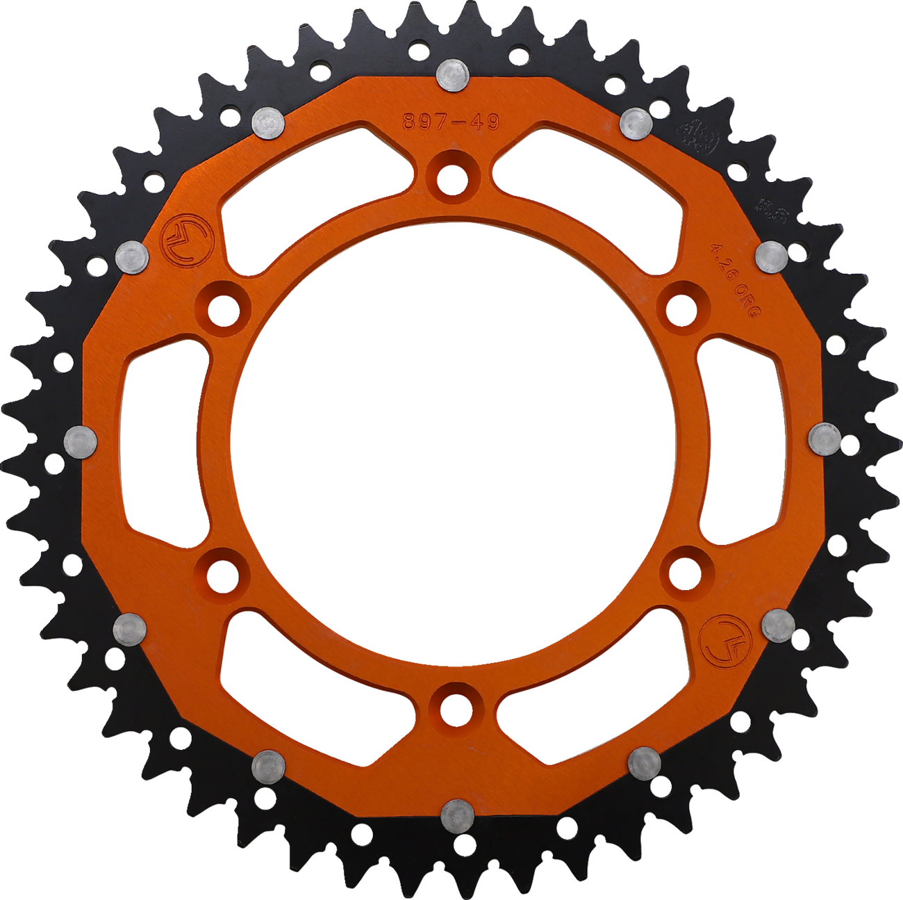 MOOSE RACING Dual Sprocket - Orange - 49 Tooth 1210-897-49-14X