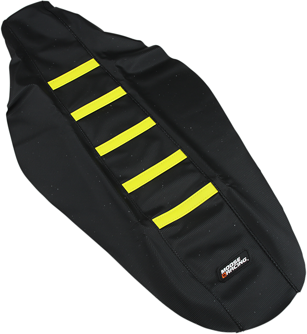 MOOSE RACING Ribbed Seat Cover - Black Cover/Yellow Ribs - Suzuki RMZ45018-335