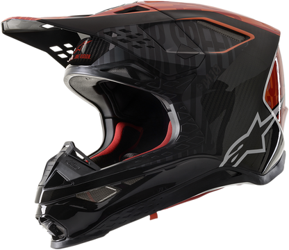 ALPINESTARS Supertech M10 Helmet - Alloy - MIPS - Black/Orange/Red - Medium 8301720-1403-MD