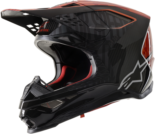 ALPINESTARS Supertech M10 Helmet - Alloy - MIPS - Black/Orange/Red - Medium 8301720-1403-MD