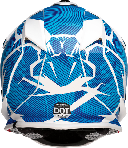 Casco FI juvenil MOOSE RACING - Agroid Camo - MIPS® - Azul/Blanco - Mediano 0111-1533