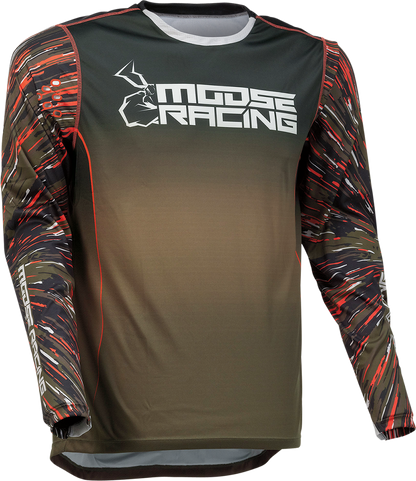 MOOSE RACING Agroid Jersey - Olive/Orange - XL 2910-6985