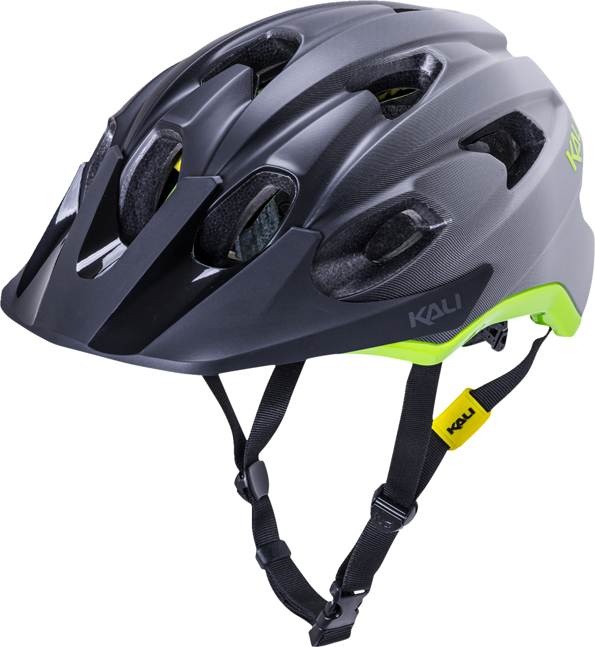 KALI Pace Helmet - Fade - Black/Gray/Fluorescent Yellow - XL/2XL 0221722118